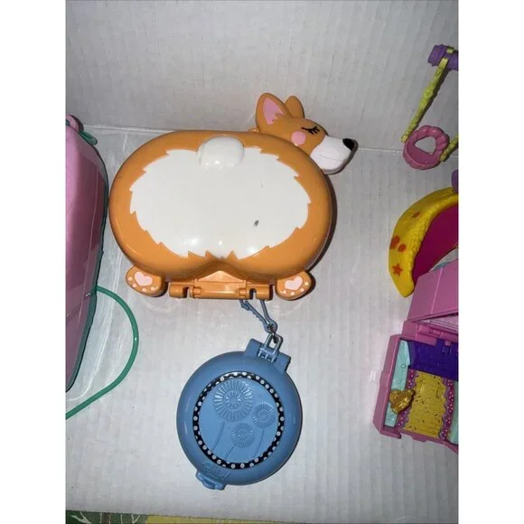 Polly Pocket Play Sets Koala Purse Corgi Dog Compact Playground Swing Garage - Picture 7 of 16